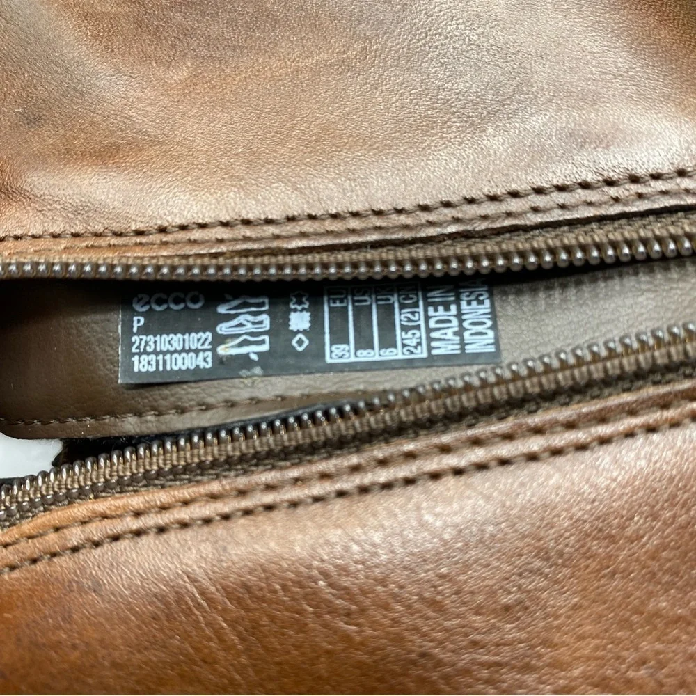 Ecco Sz‎ 39 (8-8.5) Brown Leather Booties